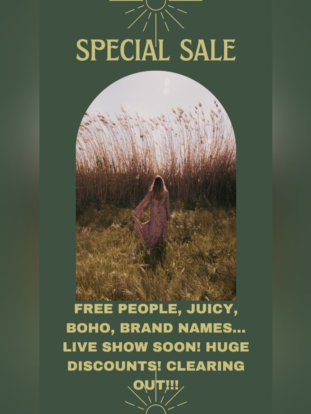 HUGE DISCOUNTS ON FREE PEOPLE & BOHO...LIVE SHOW COMING SOON OR MAKE ME AN OFFER